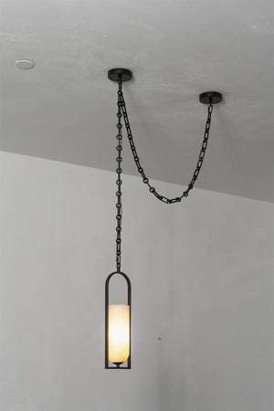 Cascading Chain Lantern Chandelier