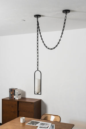 Cascading Chain Lantern Chandelier