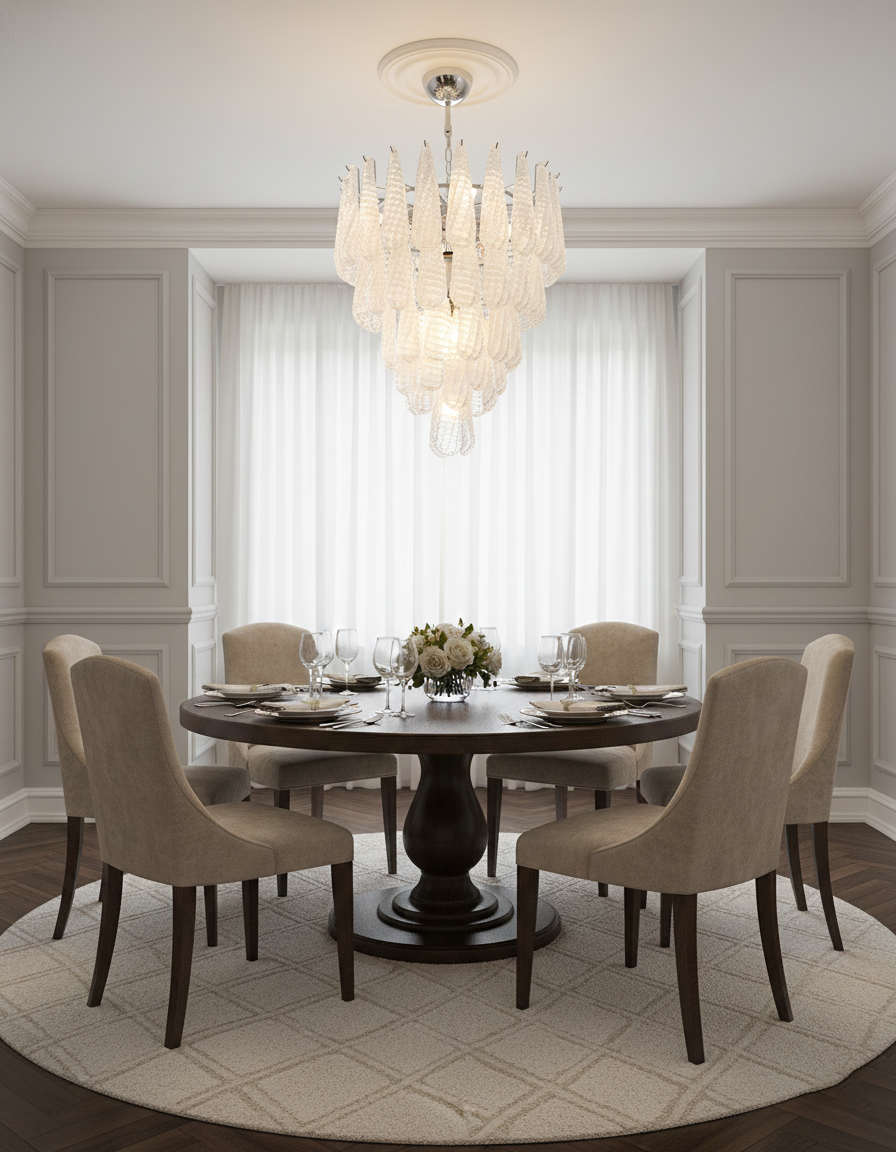 Lámpara de araña de cristal