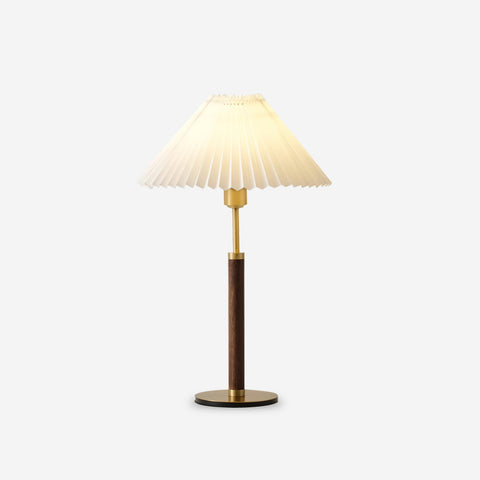 Lampada da tavolo Catelyn plissettata