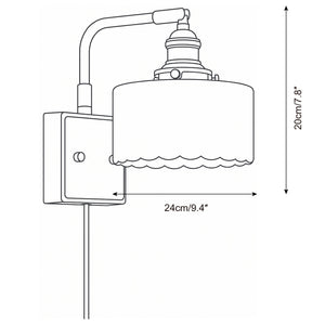 Cavella Alabaster Plug In Wall Sconce