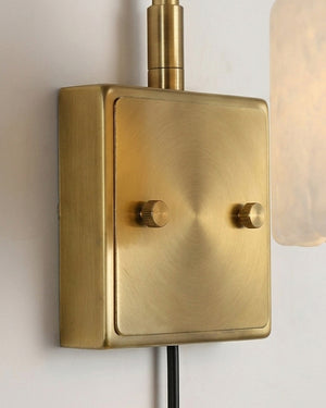 Cavella Alabaster Plug In Wall Sconce
