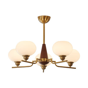 Celeste Sphere Walnut Chandelier