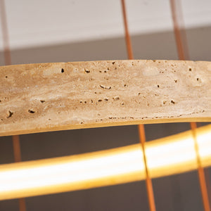 Celestial Orbit Travertine Chandelier