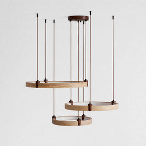 Celestial Orbit Travertine Chandelier