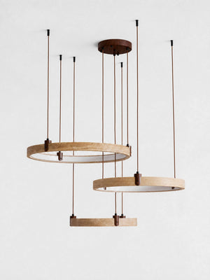 Celestial Orbit Travertine Chandelier