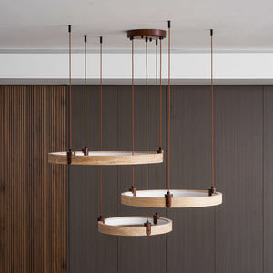 Celestial Orbit Travertine Chandelier
