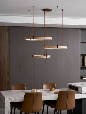Celestial Orbit Travertine Chandelier