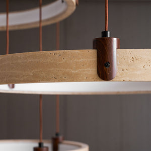Celestial Orbit Travertine Chandelier