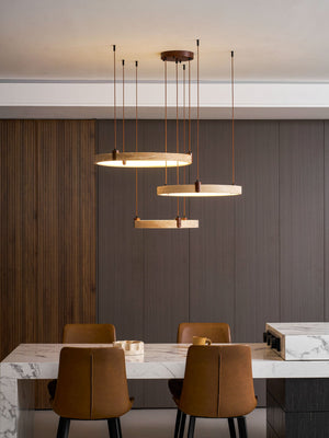 Celestial Orbit Travertine Chandelier