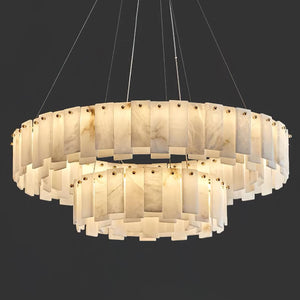 Celestial Alabaster Round Chandelier
