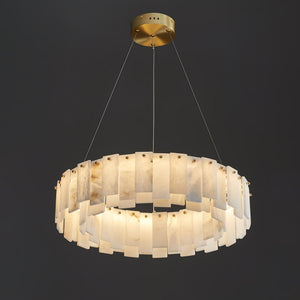 Celestial Alabaster Round Chandelier