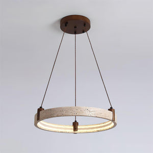 Celestial Orbit Travertine Chandelier
