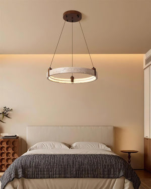 Celestial Orbit Travertine Chandelier