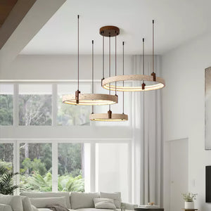 Celestial Orbit Travertine Chandelier