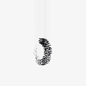 Charcoal Cascade Pixel Chandelier