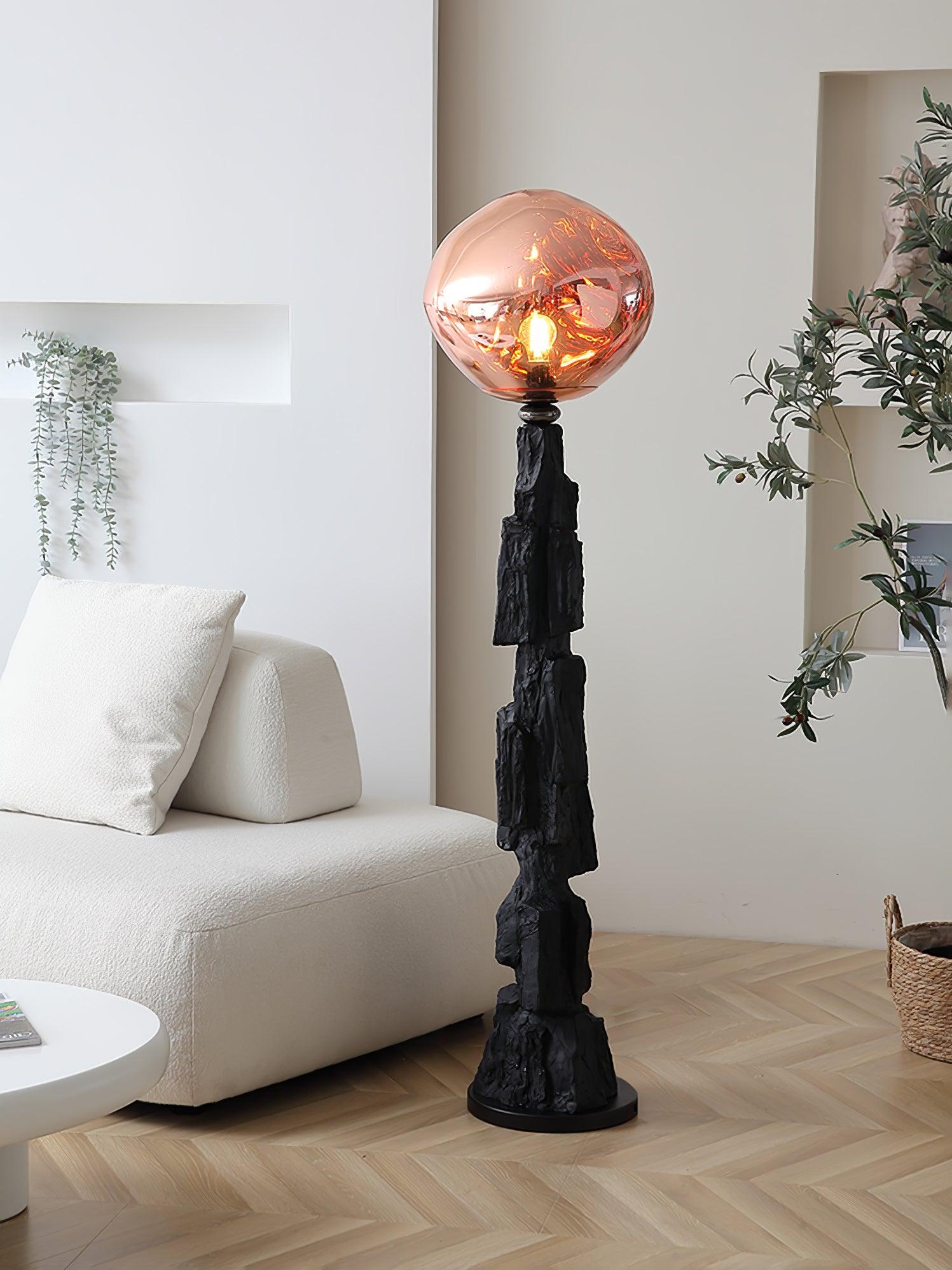 Charcoal Lava Floor Lamp 15″- 58.3″