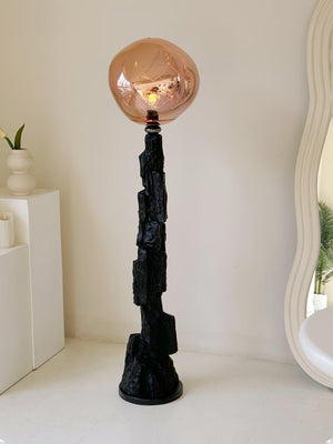 Charcoal Lava Floor Lamp 15″- 58.3″ - Docos