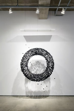 The Charcoal Halo LED Chandelier | Custom Size & Made-to-Order Lighting for Luxury Homes & Commercial Spaces