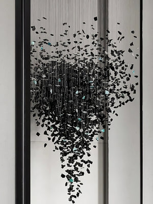 The Charcoal Halo LED Chandelier | Custom Size & Made-to-Order Lighting for Luxury Homes & Commercial Spaces
