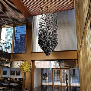 The Charcoal Halo LED Chandelier | Custom Size & Made-to-Order Lighting for Luxury Homes & Commercial Spaces