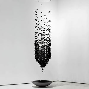 The Charcoal Halo LED Chandelier | Custom Size & Made-to-Order Lighting for Luxury Homes & Commercial Spaces
