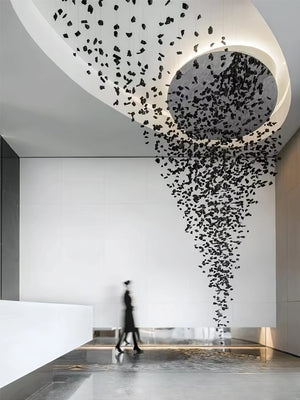The Charcoal Halo LED Chandelier | Custom Size & Made-to-Order Lighting for Luxury Homes & Commercial Spaces