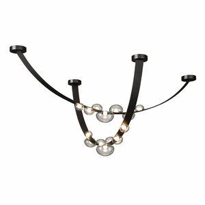Orvyn Leather Arc Chandelier