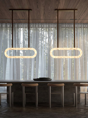 Circle Alabaster Chandelier