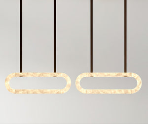 Circle Alabaster Chandelier