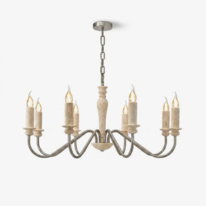 Claren Travertine Candle Chandelier
