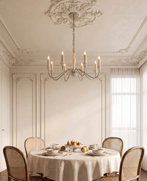 Claren Travertine Candle Chandelier
