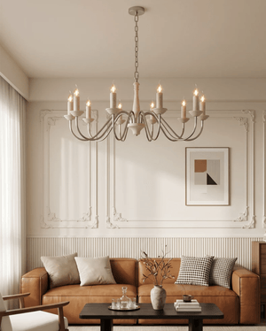Veyra Travertine Candle Chandelier
