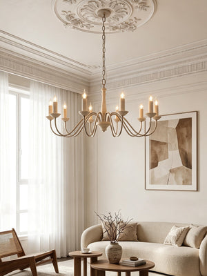 Veyra Travertine Candle Chandelier
