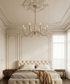 Claren Travertine Candle Chandelier