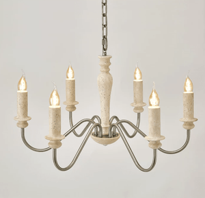 Claren Travertine Candle Chandelier