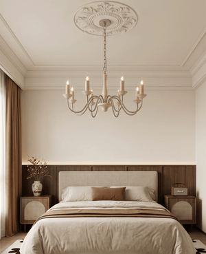 Veyra Travertine Candle Chandelier