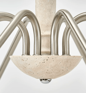 Claren Travertine Candle Chandelier