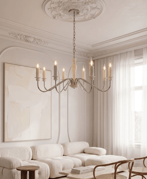 Claren Travertine Candle Chandelier