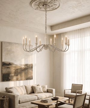 Claren Travertine Candle Chandelier