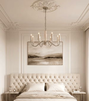 Claren Travertine Candle Chandelier