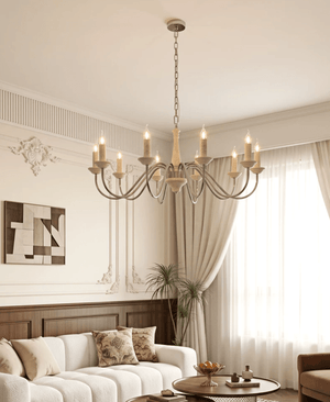 Veyra Travertine Candle Chandelier