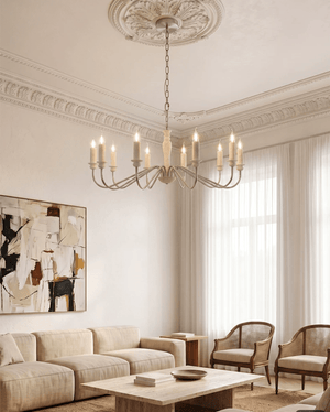 Claren Travertine Candle Chandelier