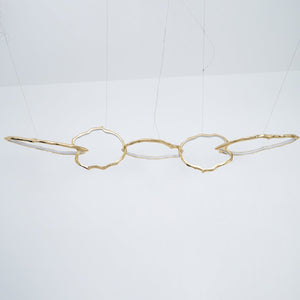 Cloud Rings Series Brass Chandelier