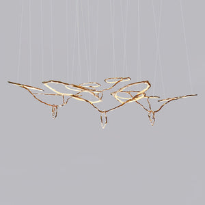 Cloud Rings Series Brass Chandelier
