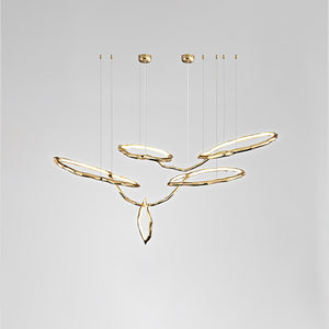Cloud Rings Series Brass Chandelier