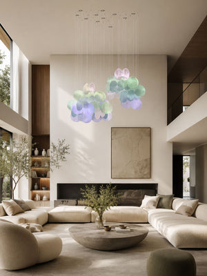 Clouds Iridescent Disc Chandelier