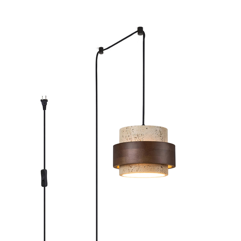 Cole Travertine Plug In Pendant Lamp – detail 13