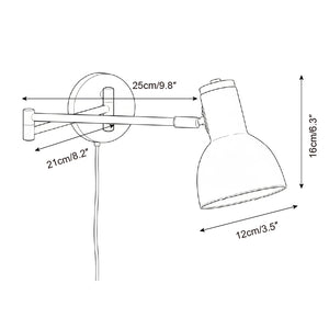 Collin Adjustable Plug In Wall Lamp
