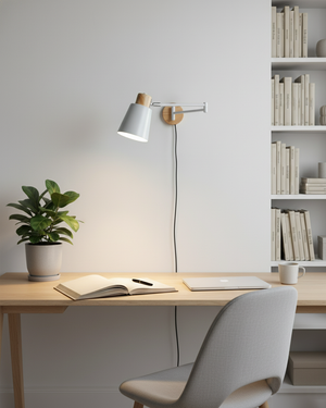 Collin Adjustable Plug In Wall Lamp